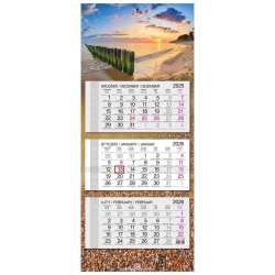 Kalendarz 2026 trójdzielny główka płaska Bałtyk - 1