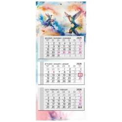 Kalendarz 2026 trójdzielny główka płaska Koliber - 1