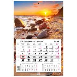 Kalendarz 2026 jednodzielny główka płaska Bałtyk - 1