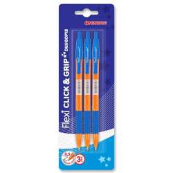 Długopis Flexi Clic&Grip 0,5mm 3 szt. PENMATE