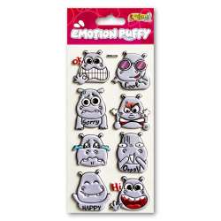 Naklejki puffy Emotion Hippo