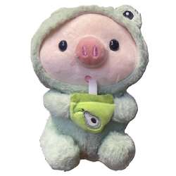 Maskotka świnka w czapce 23cm mix