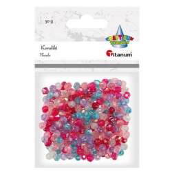 Koraliki plastikowe fasetowane mix 30g - 1