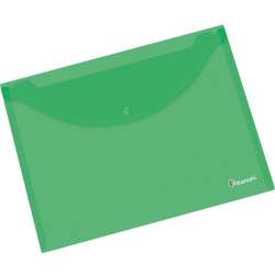 Teczka kopertowa A4 transparentna zielona