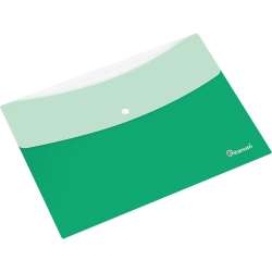 Teczka kopertowa PP A4 zielono-biała