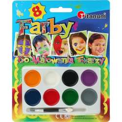 Farby do malowania twarzy 8 kolorów (226641)