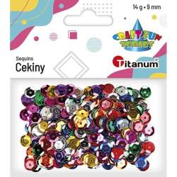 Cekiny okrągłe 9mm mix 14g - 1