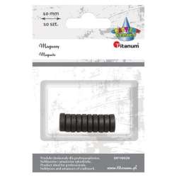 Magnesy okrągłe czarne 10mm 10szt - 1