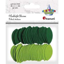 Naklejki piankowe liście zielone 50szt - 1