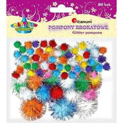 Pompony brokatowe mix 80szt. - 1