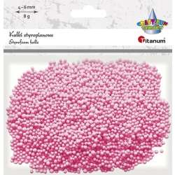 Kulki styropianowe 8g różowe mix 4-6mm