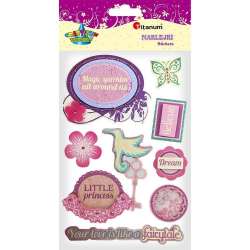 Naklejki papierowe 3D little princess mix 8szt - 1