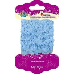 Wstążka tiulowa kwiatuszki jasnoniebieskie - 1