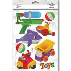 Naklejki wypukłe miękkie toys mix 8szt - 1