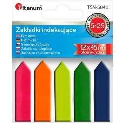 Zakładki indeksujące fluo 12x45mm 5x25 kartek - 1