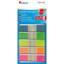 Zakładki indeksujące fluo 12x45mm 5x20 kartek - 1