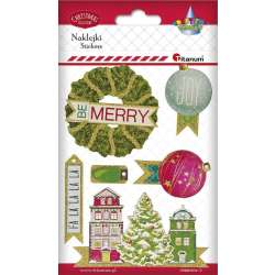 Naklejki drewniane Boże Narodzenie 6szt