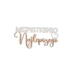 Drewniany napis - Wszystkiego najlepszego 5szt