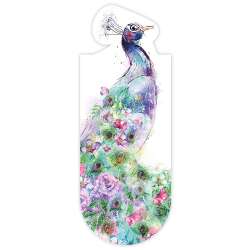 Zakładka magnetyczna owal Paw w kwiatach - 1