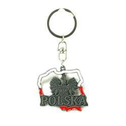 Brelok metalowy kontur Polski wersja 2 6cm - 1