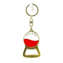 Brelok metalowy Otwieracz z Orłem i Flagą 6cm