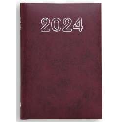 Kalendarz 2024 B7 Standard - bordowy