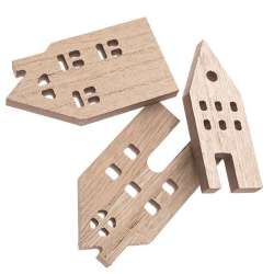 Drewniane domki 1cmx10cm 3szt - 1