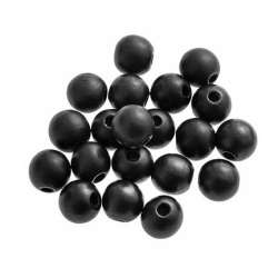 Koraliki drewniane 16mm 20szt matowa czerń