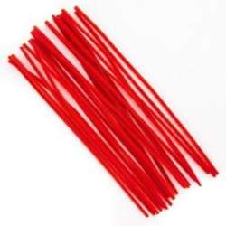 Druciki kreatywne czerwone 30cm 25szt - 1