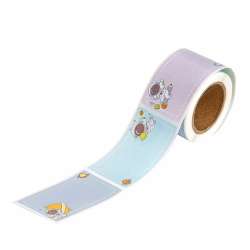 Naklejki na rolce etykiety kosmos 4,5x2,5cm 100szt