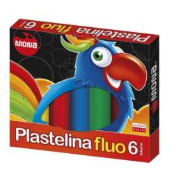 Plastelina fluo 6 kolorów MONA (5907591300067) - 1