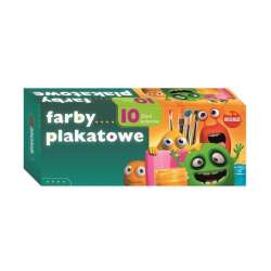 Farby plakatowe 10 kolorów 20ml eko MONA (MONA FE10) - 1