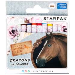 Kredki woskowe 12 kolorów Horses (274530) - 1