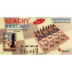 Szachy, warcaby 2w1 drewniane - 1