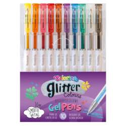Długopisy żelowe brokatowe 10 kolorów Colorino Kids p20 (80929PTR) - 1