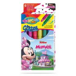 Flamastry 6 kolorów brokatowe Colorino Kids Minnie Myszka Minnie (90737PTR) - 1