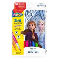 Flamastry dwustronne 10 kolorów Colorino Kids Frozen Kraina Lodu (91055PTR) - 1