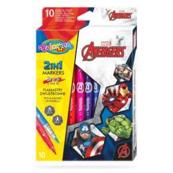 Flamastry dwustronne 10 kolorów Colorino Kids Avengers (91444PTR) - 1