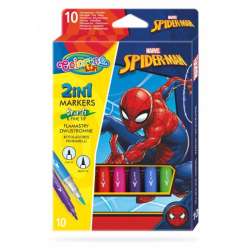 Flamastry dwustronne 10 kolorów Colorino Kids Spiderman (91833PTR) - 1