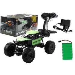 Monster Truck na resorach RC zielony