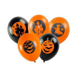 Balony z halloweenowym nadrukiem 5szt - 1
