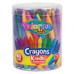 Kredki świecowe wiaderko 64 kredki Colorino Kids (33008) - 1
