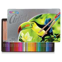 Kredki ołówkowe okrągłe Artist 36 kolorów metalowe pudełko 83270 Colorino Kids (83270PTR) - 1