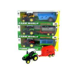 Traktor z przyczepą w pudełku p12 HIPO mix Cena za sztukę (HXDS10) - 1