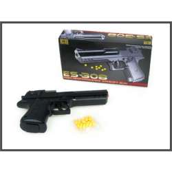 Pistolet ES-308 z magazynkiem w pudełku 18cm (HES25) - 2