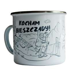 Kubek emaliowany - Kocham Bieszczady! - 1