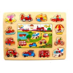 BRIMAREX DREWNIANE PUZZLE SAMOCHODY (1563187) - 1