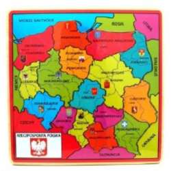DREWNIANA UKŁADANKA -MAPA POLSKI (1563460) - 1