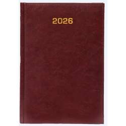 Kalendarz 2026 dzienny A5 Baladek bordowy - 1
