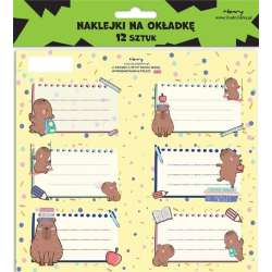 Naklejki na zeszyty - Kapibary (12szt)